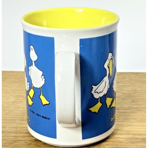 VTG 1985 Duck Tales John Baron Bill Problems Coffee Mug Comics Humor Funny Gag - Picture 4 of 9